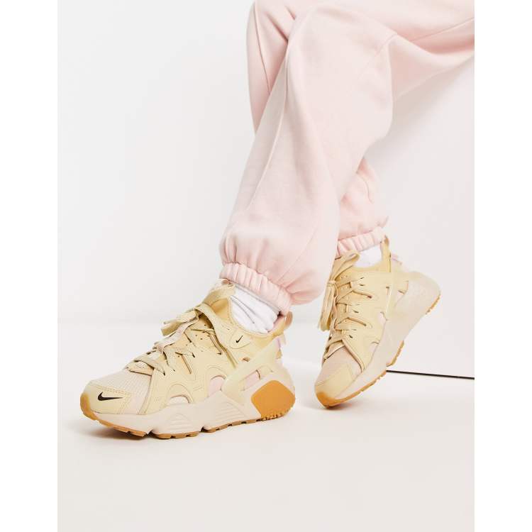 Huarache bianche top con scritta oro