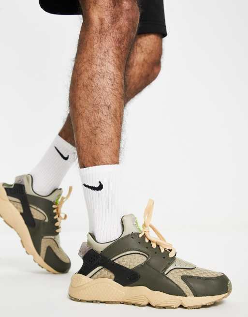 Nike air huarache crater trainers in cargo khaki