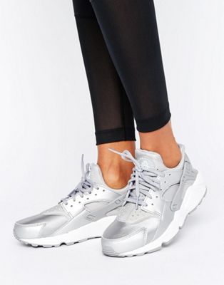 Nike - Air Huarache Run - Scarpe da ginnastica argento metallico