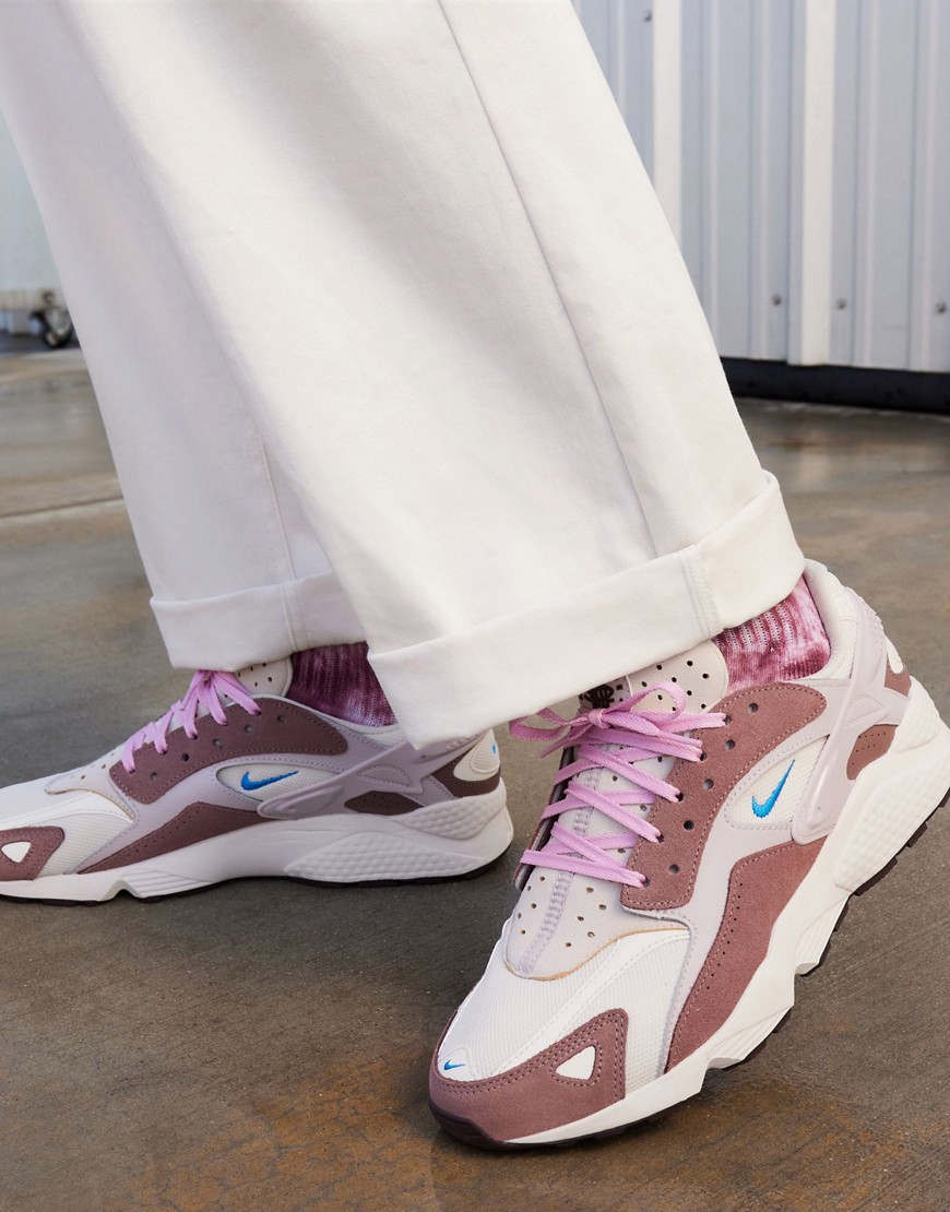 Shop Nike Air Huarache Runner Sneakers In Brown And Pink