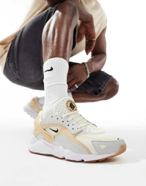 Nike Air Huarache Runner trainers in tan and grey