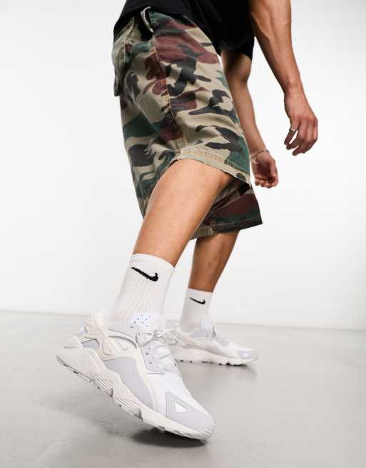 Nike Air Huarache Runner trainers in white and grey ASOS