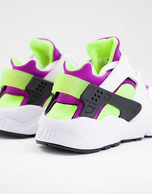 Nike Air - Huarache - Sneakers bianche viola e verde طقم شاي وقهوه