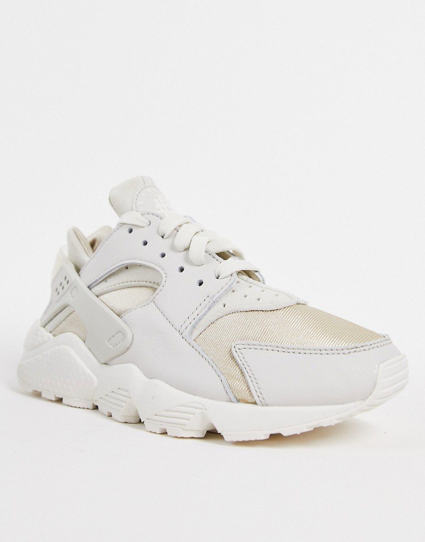 Sneackers Bianco donna Nike Air - Huarache - Sneakers color osso chiaro e crema-Bianco