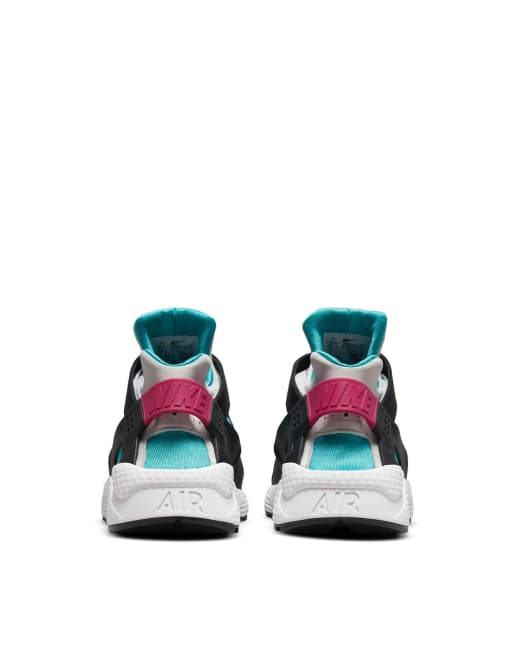 Nike huarache black clearance turquoise