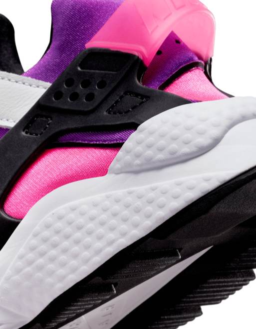 Huarache white outlet black and pink