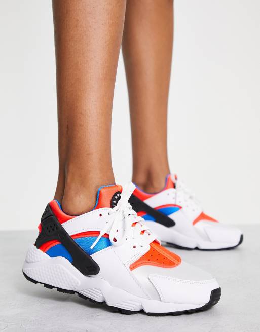 Nike air huarache white blue