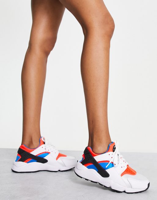 Nike huarache shop blanche orange