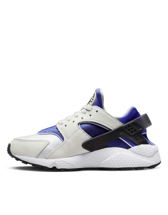 Nike Air Huarache sneakers in white black and lapis blue