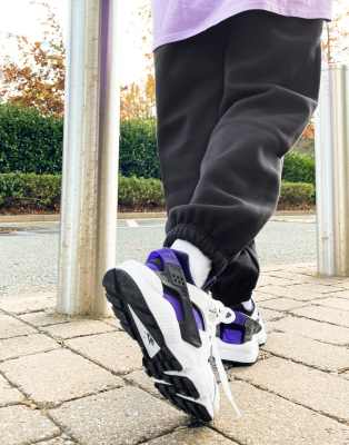 White and purple store huaraches