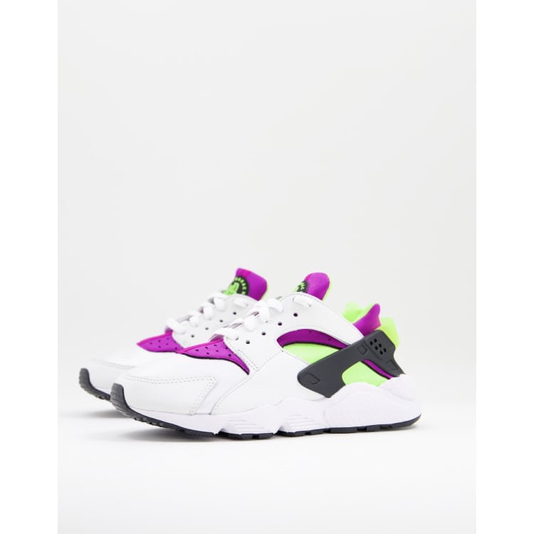 Regelen Ook ruw Nike - Air Huarache - Sneakers in wit, paars en groen | ASOS