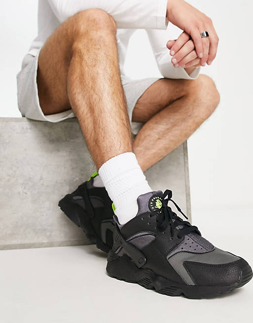Así llamado Pato tráfico Nike Air - Huarache - Sneakers nere e grigie | ASOS