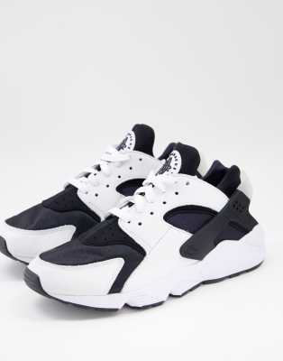 Nike Air Huarache trainers in black and white