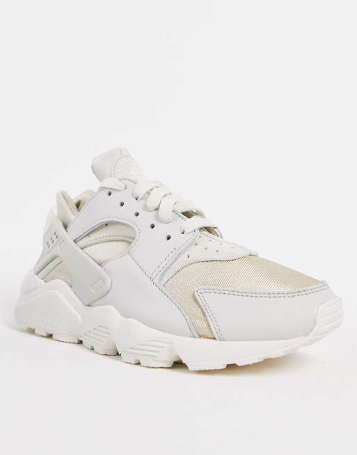 Nike Air Huarache trainers in light bone and sail cream