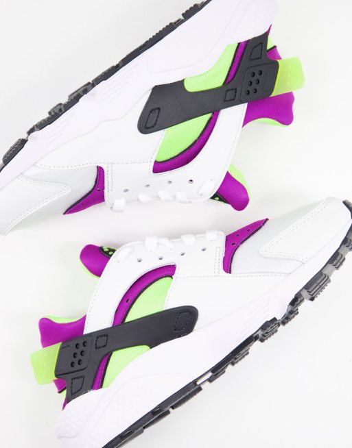 Nike huarache 2025 green and purple