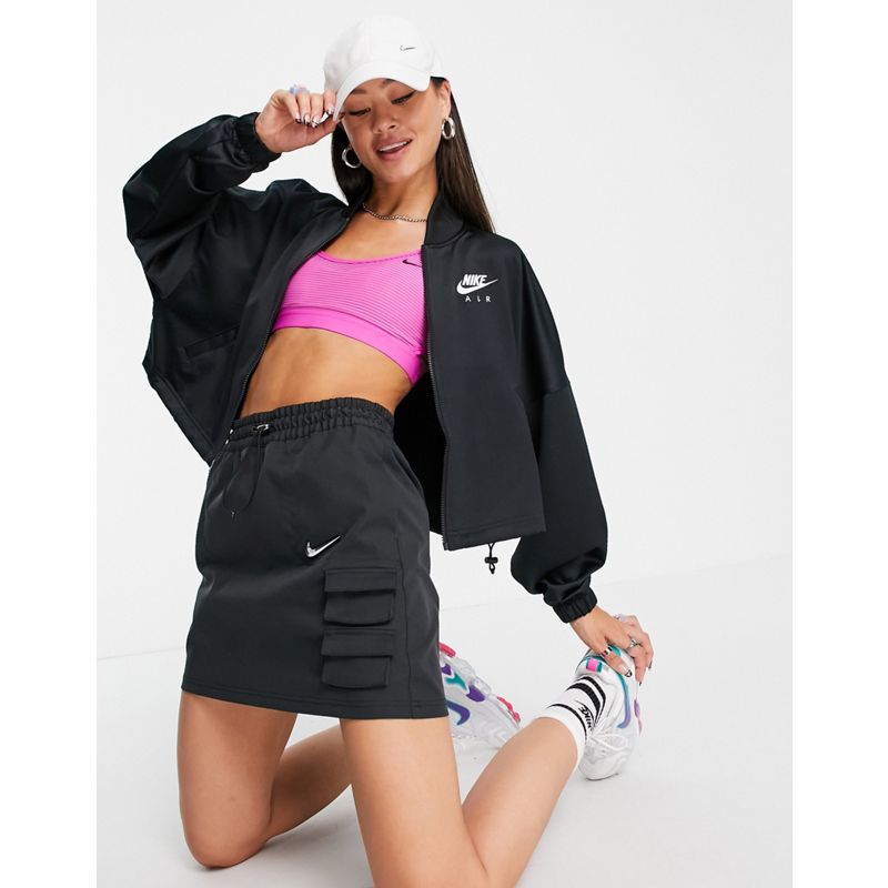 Nike Air – Jacke aus Webstoff in Schwarz