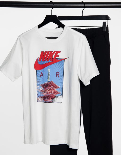 Nike Air Japan Photo T Shirt In White Asos