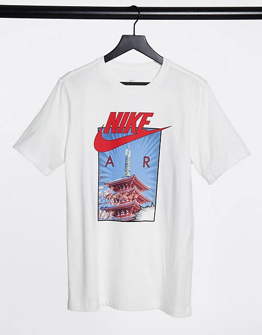 Siete nudo igualdad Nike Air Japan photo t-shirt in white | ASOS