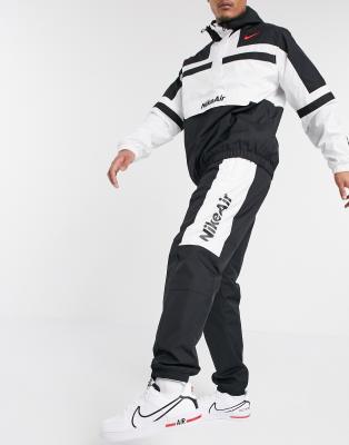 nike air black and white tracksuit