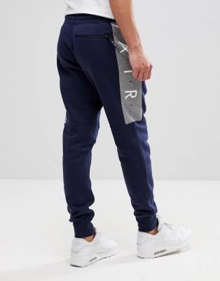 nike air joggers in skinny fit in navy