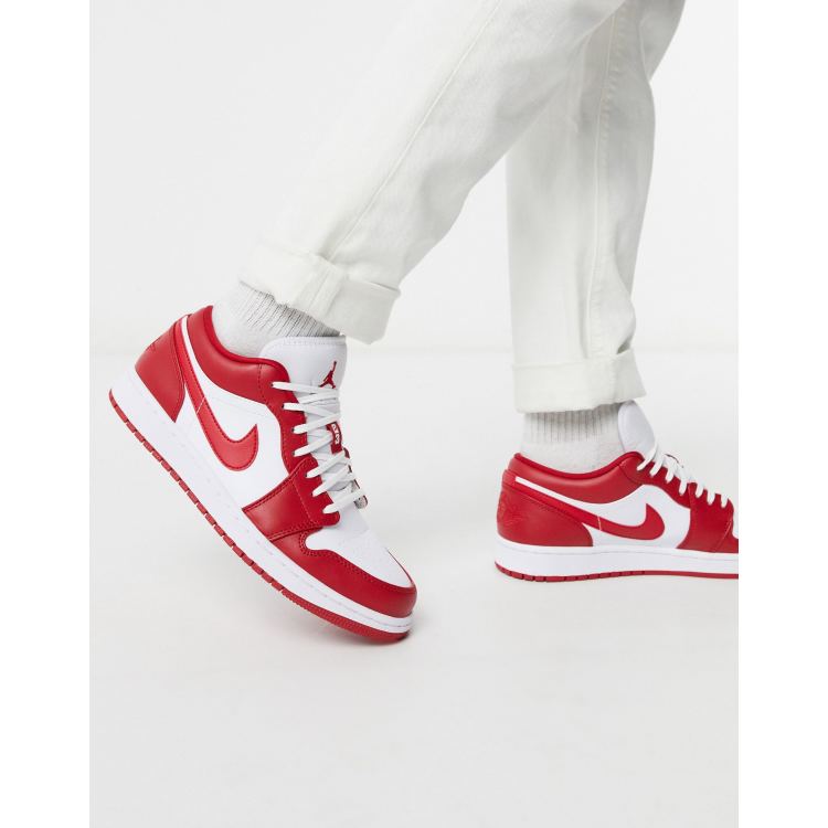 Nike Air Jordan 1 Baskets basses Blanc rouge