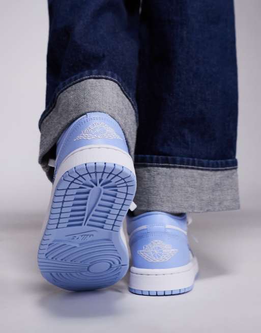 Nike - Air Jordan 1 - Baskets basses - Bleu et blanc, 4 de 5