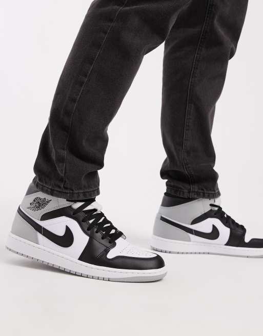 Nike - Air Jordan 1 - Baskets mi-hautes - Blanc et noir, 5 de 5