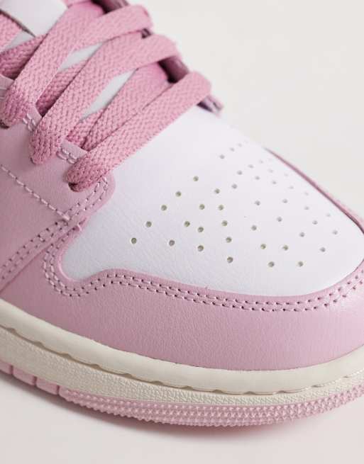Nike – Air Jordan 1 – Biało-różowe buty sportowe przed kostkę  , 2 z 5