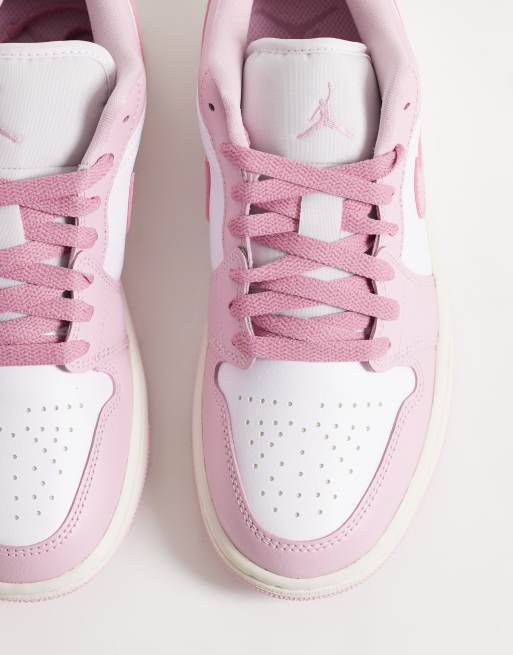 Nike – Air Jordan 1 – Biało-różowe buty sportowe przed kostkę  , 3 z 5