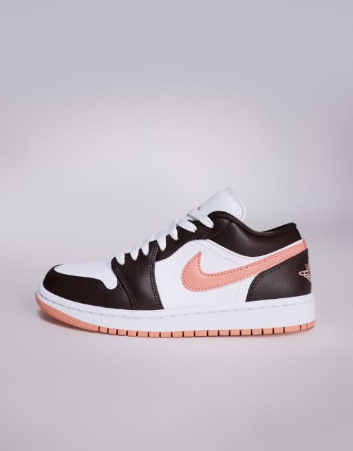 Nike – Air Jordan 1 – Brązowo-różowe buty sportowe przed kostkę, 2 z 5