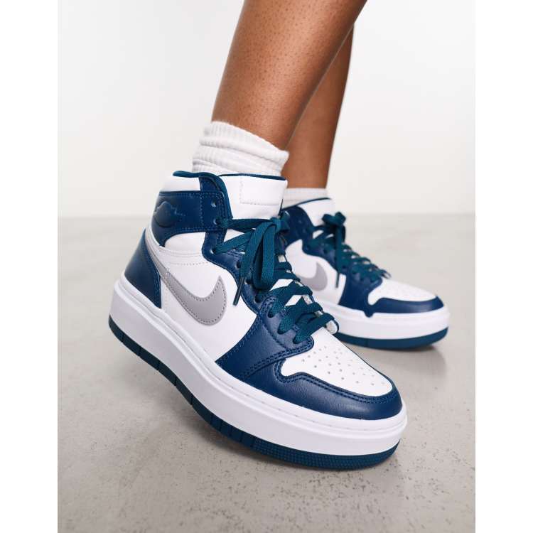 Nike Air Jordan 1 Elevate high sneakers in gray and blue ASOS