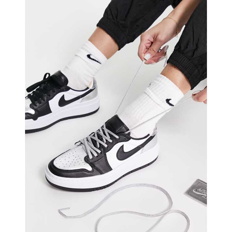 Nike Air Jordan 1 Elevate Low sneakers in black and silver | ASOS