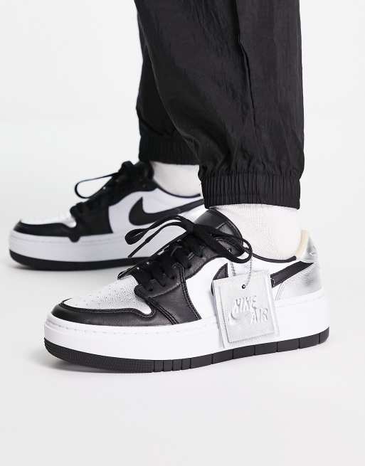 Nike Air Jordan 1 Elevate Low sneakers in black and silver | ASOS