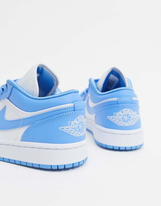 Jordans wit blauw hot sale