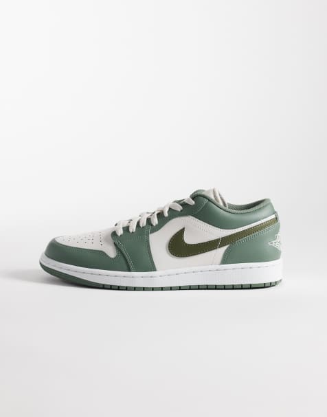 Nike - Air Jordan 1 - Lage sneakers in groen en gebroken wit - view 1