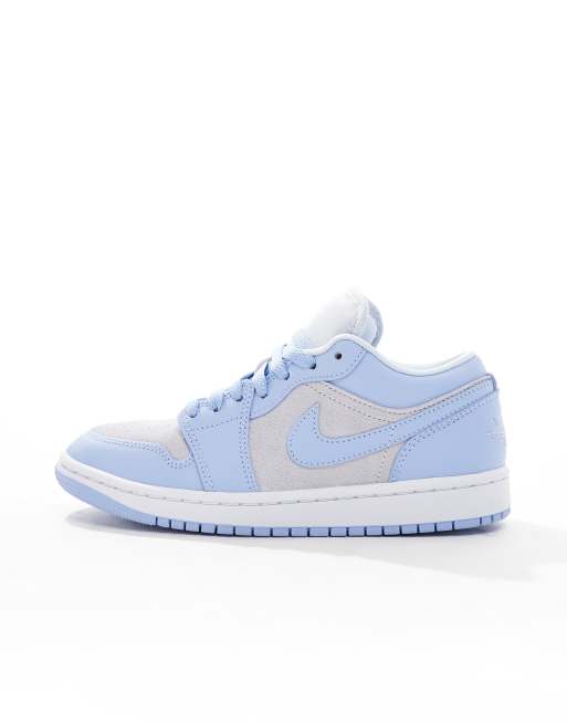 Nike - Air Jordan 1 - Lage sneakers in lichtblauw en grijs, 5 van 5