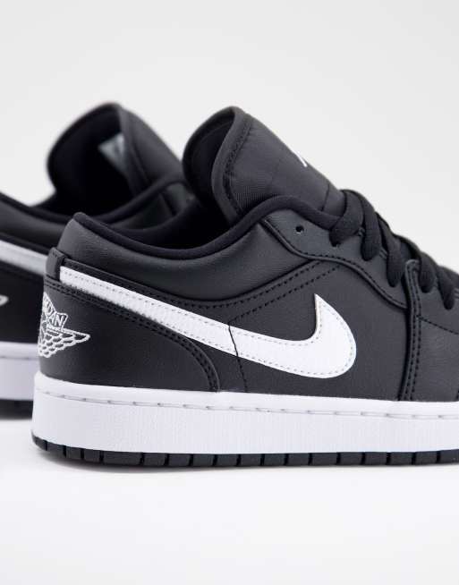 lage jordans zwart wit
