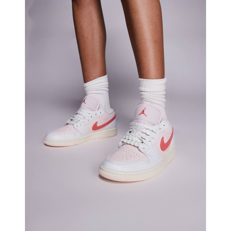 ◆正規品◆NIKE AIR JORDAN 1 LOW SE LIGHT SOFT PINK(W)◆人気 Nike Air Jordan 1 Low SE sneakers in off white and pink | ASOS