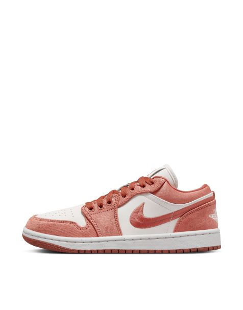 Nike Air Jordan 1 Low SE sneakers in orange & white - view 1