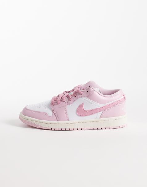 Nike – Air Jordan 1 Low – Sneaker in Rosa und Weiß - view 1