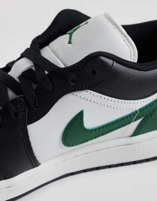 Nike Air Jordan 1 low sneakers bianche e verdi, 4 di 5