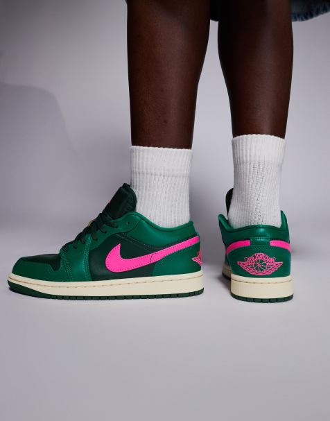 Nike Air Jordan 1 Low sneakers in green and pink - view 1