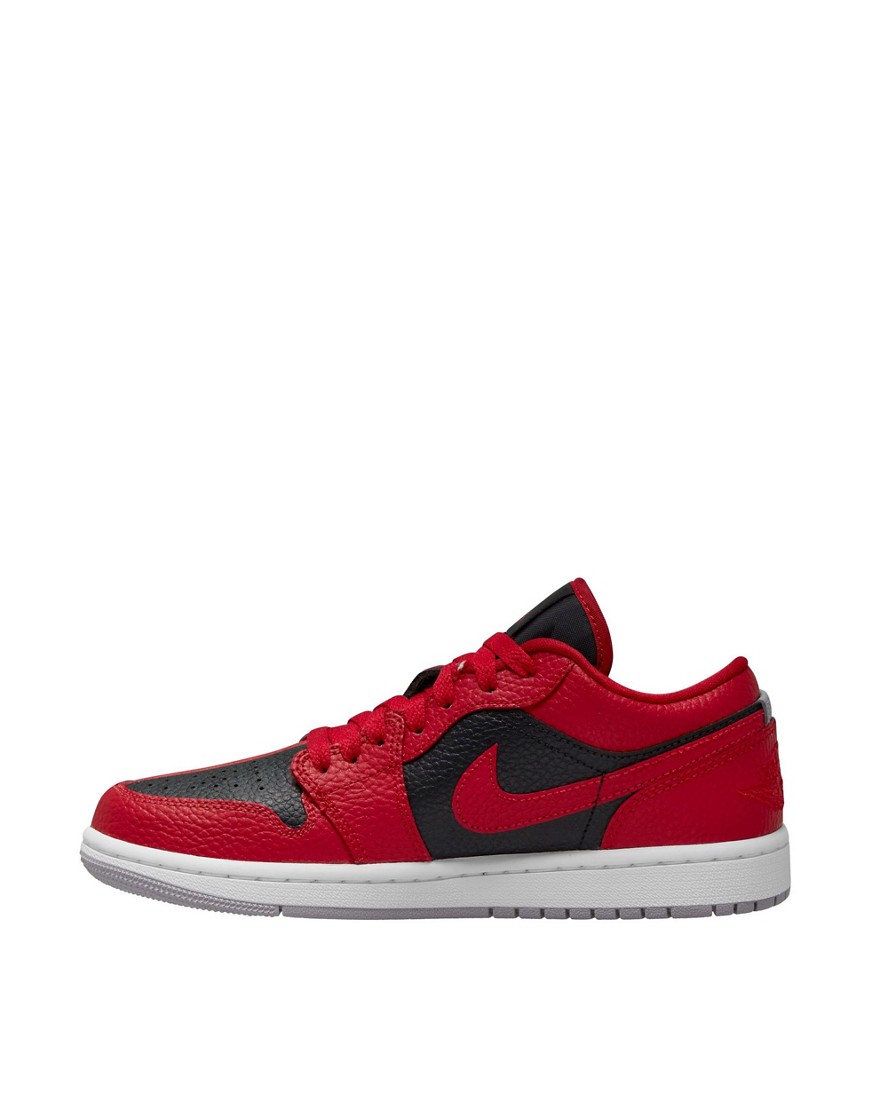 Nike Air Jordan 1 Low Sneakers In Red And Black