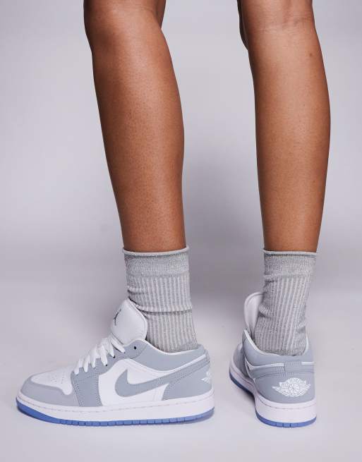スニーカー [NIKE] AIR JORDAN 1 LOW WHITE FOOTBALL GREY SKY GREY Jordan 1 Low Paris detail FIRST look and unboxing