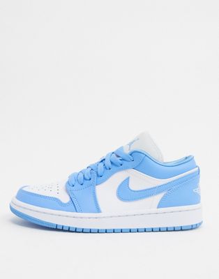 baby blue and white jordan 1 low