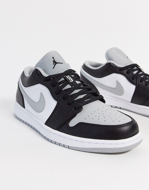 Nike Air Jordan 1 Low trainers in light smoke grey/black | ASOS