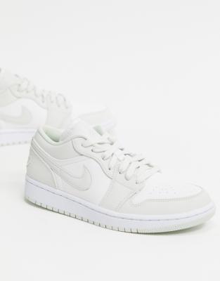 nike air jordan 1 low trainers in white