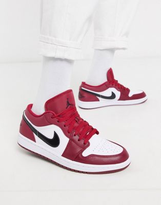 Nike Air Jordan 1 Low trainers in red | ASOS