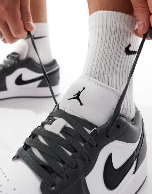 On Feet Low Jordan Smoke Grey Nike Air Jordan Low Trainers In