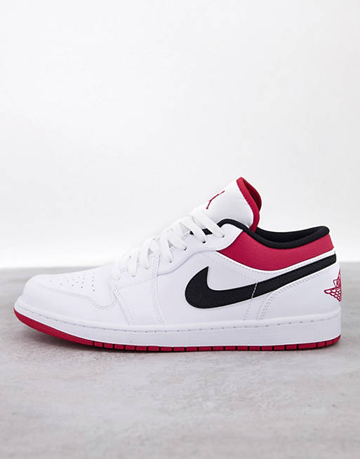Air Jordan 1 Low trainers in white/gym red